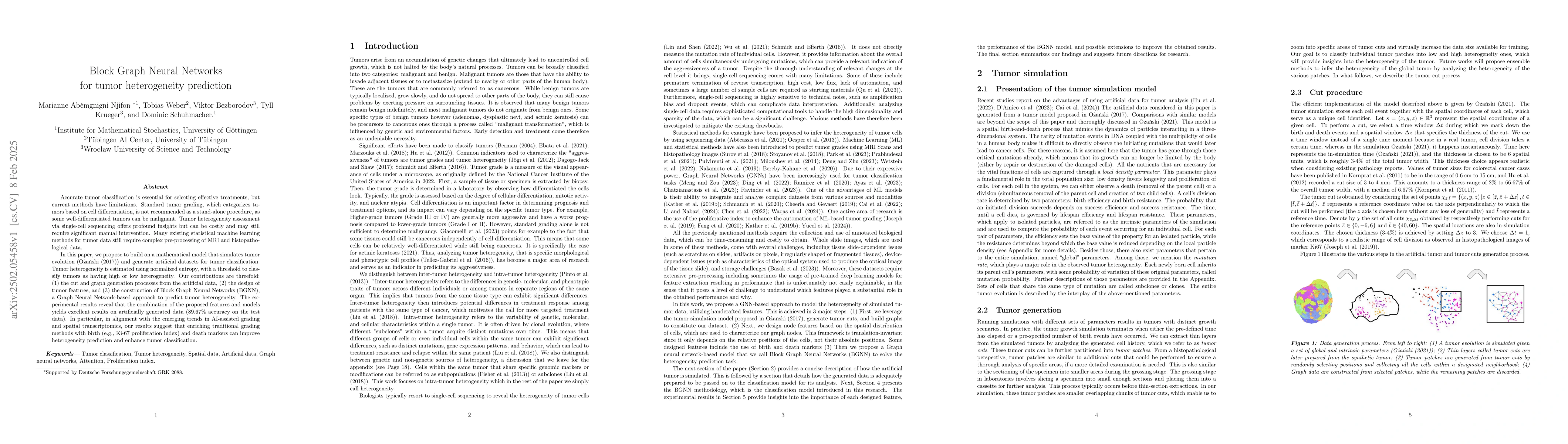 Thumbnail for Block Graph Neural Networks for tumor heterogeneity prediction