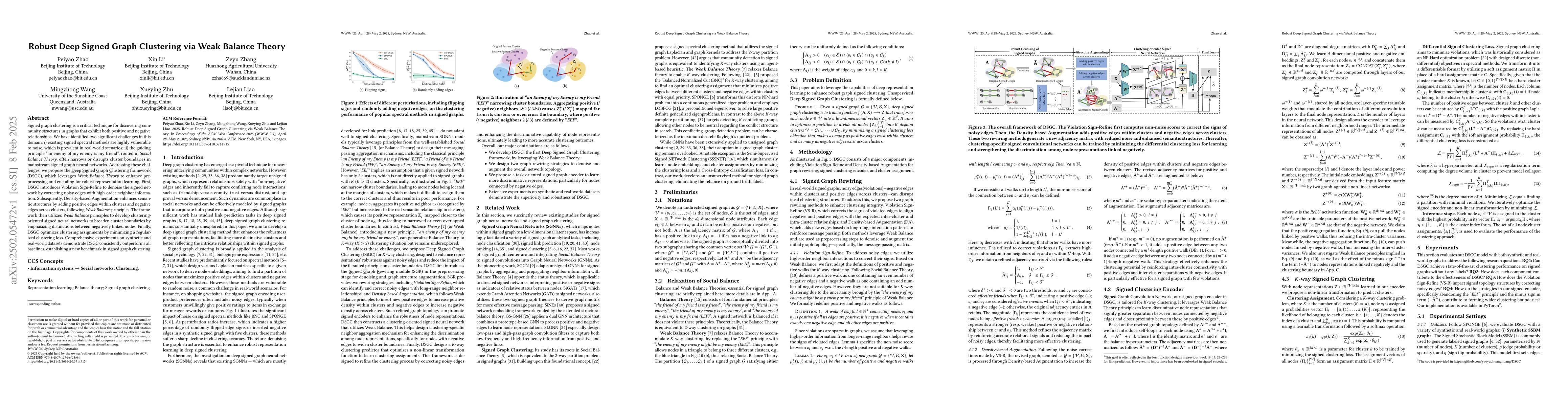 Thumbnail for Robust Deep Signed Graph Clustering via Weak Balance Theory