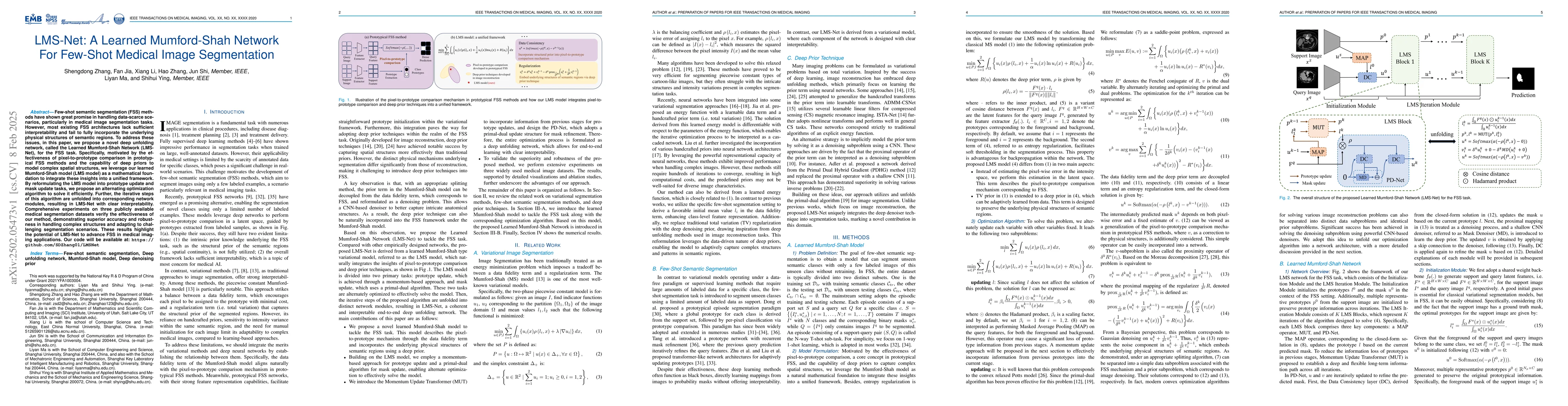 Thumbnail for LMS-Net: A Learned Mumford-Shah Network For Few-Shot Medical Image
  Segmentation