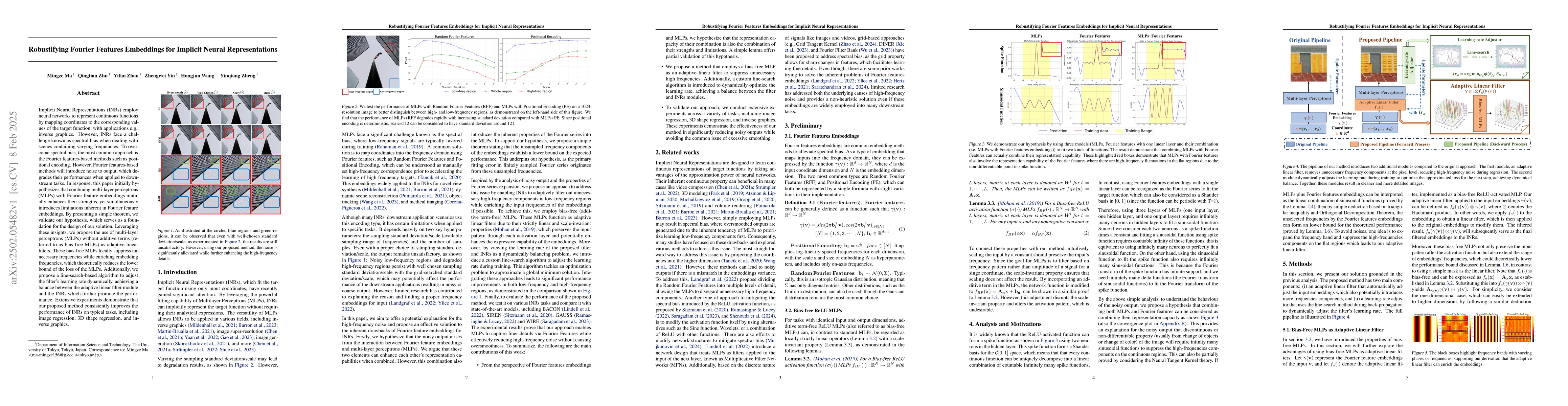 Thumbnail for Robustifying Fourier Features Embeddings for Implicit Neural
  Representations