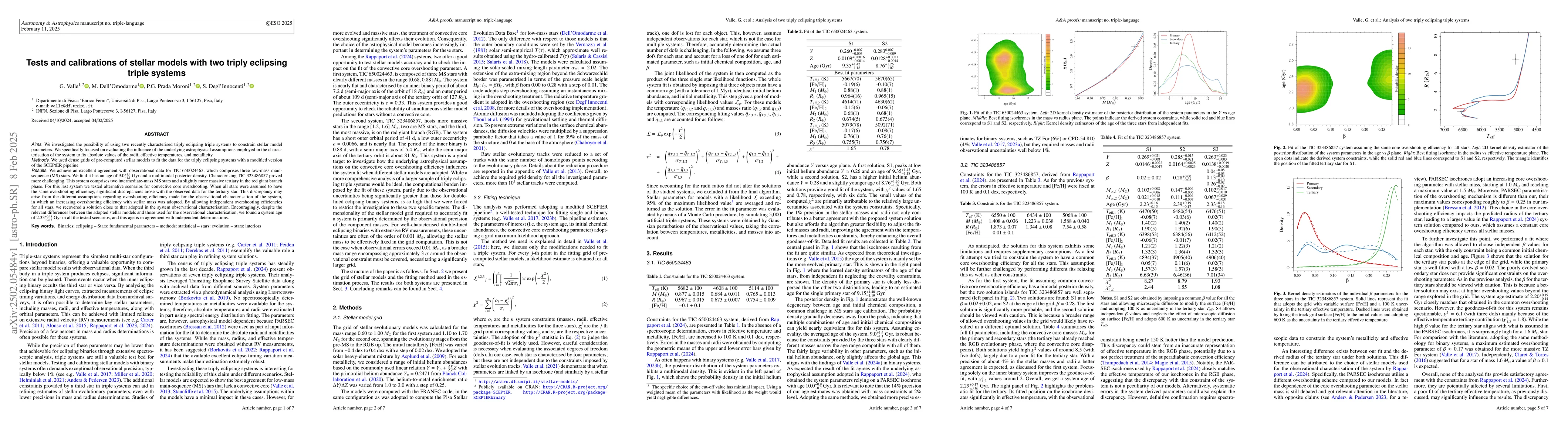 Thumbnail for Tests and calibrations of stellar models with two triply eclipsing
  triple systems