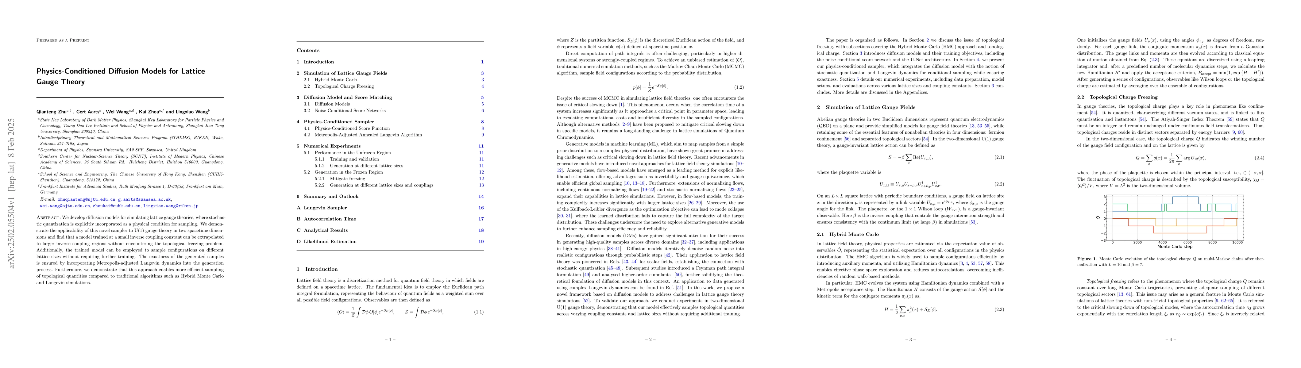 Thumbnail for Physics-Conditioned Diffusion Models for Lattice Gauge Theory