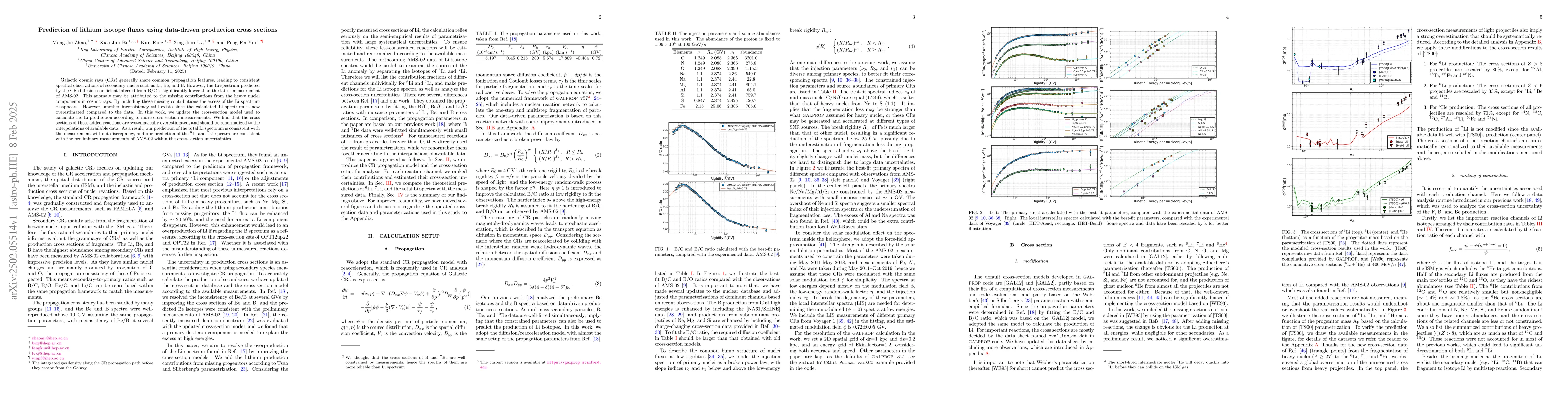 Thumbnail for Prediction of lithium isotope fluxes using data-driven production cross
  sections
