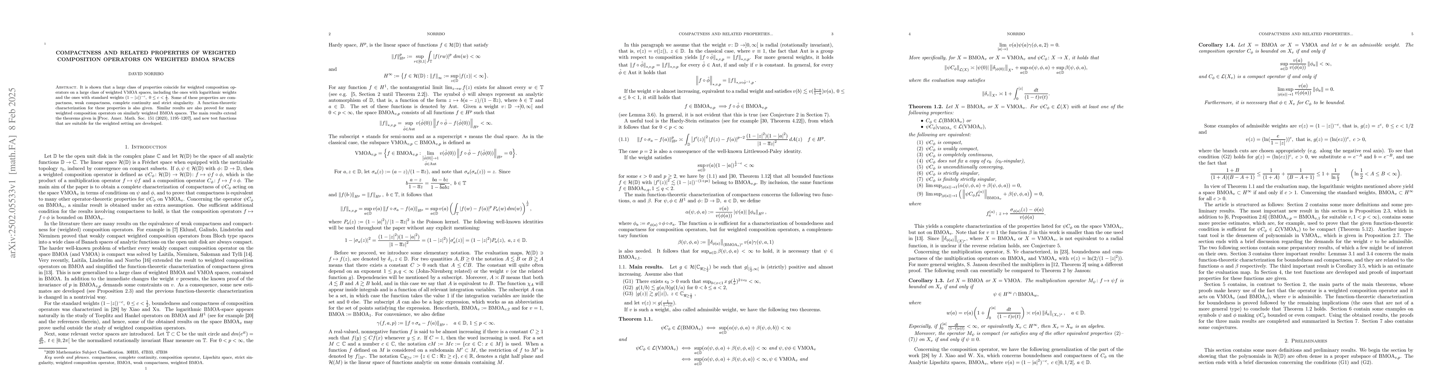 Thumbnail for Compactness and related properties of weighted composition operators on
  weighted BMOA spaces