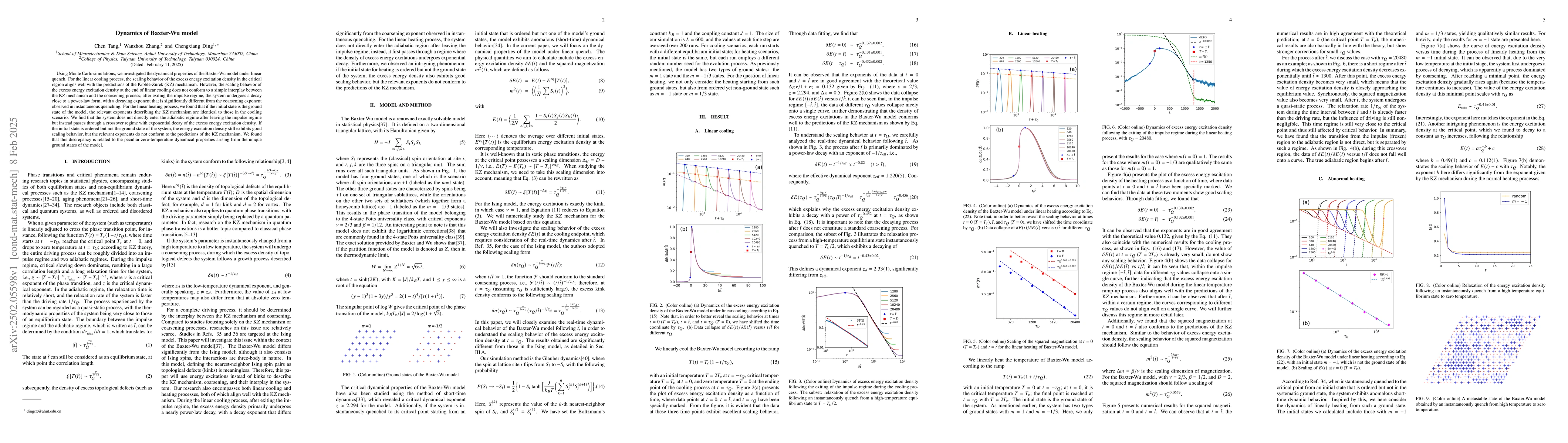Thumbnail for Dynamics of Baxter-Wu model