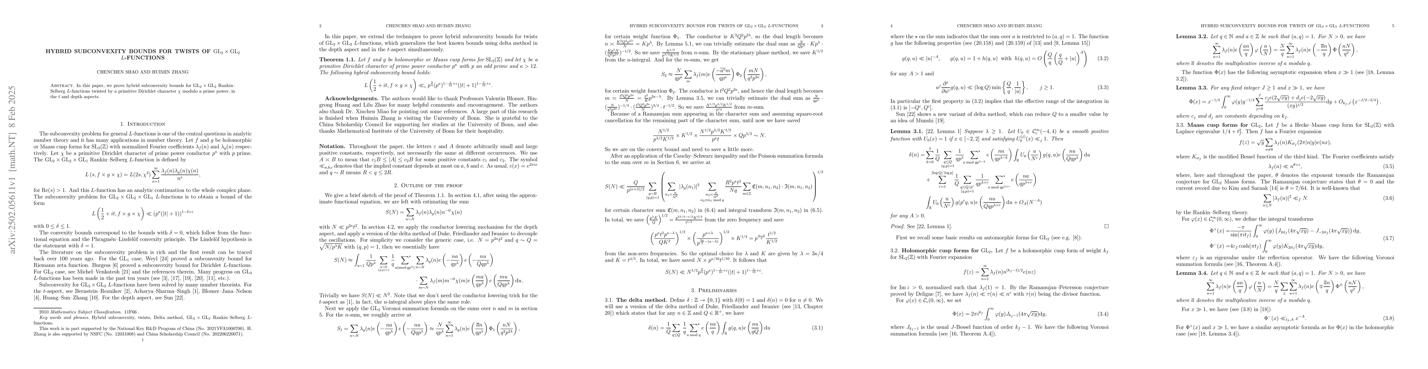 Thumbnail for Hybrid subconvexity bounds for twists of $\rm GL_2\times\rm GL_2$
  $L$-functions