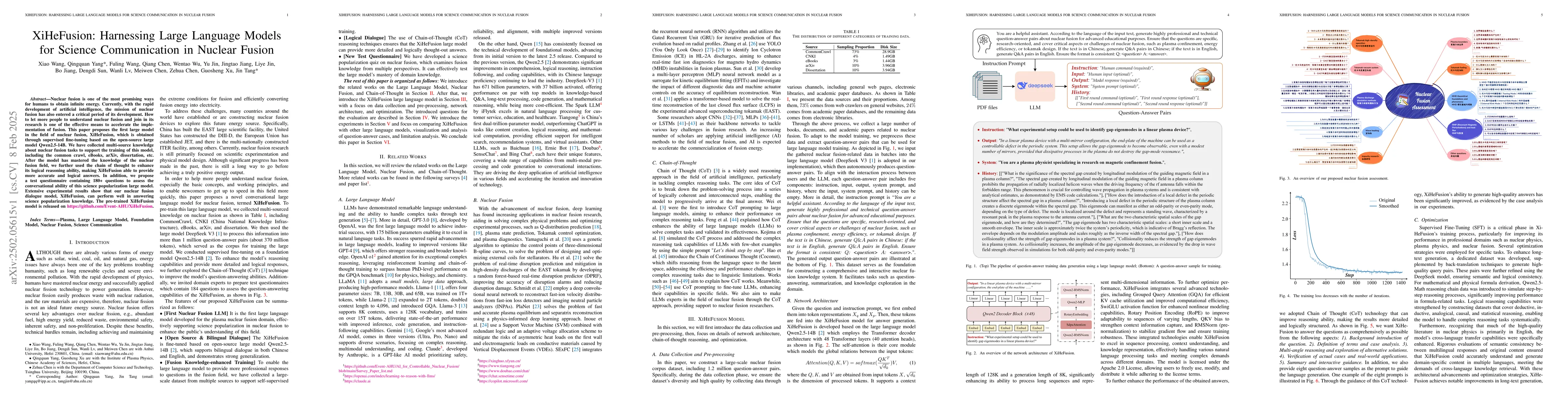 Thumbnail for XiHeFusion: Harnessing Large Language Models for Science Communication
  in Nuclear Fusion