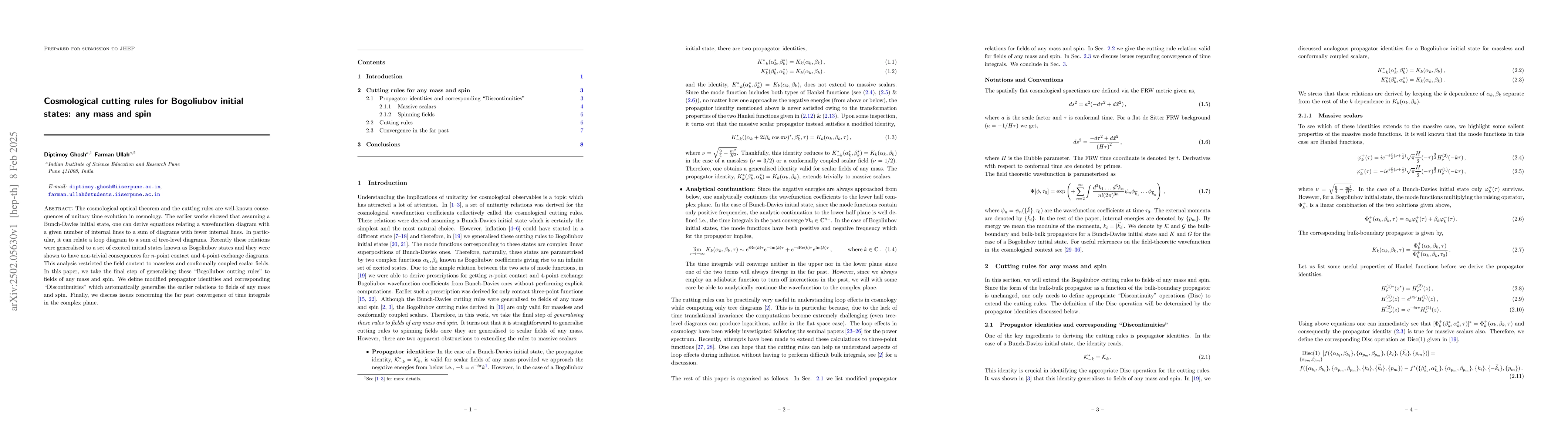 Thumbnail for Cosmological cutting rules for Bogoliubov initial states: any mass and
  spin