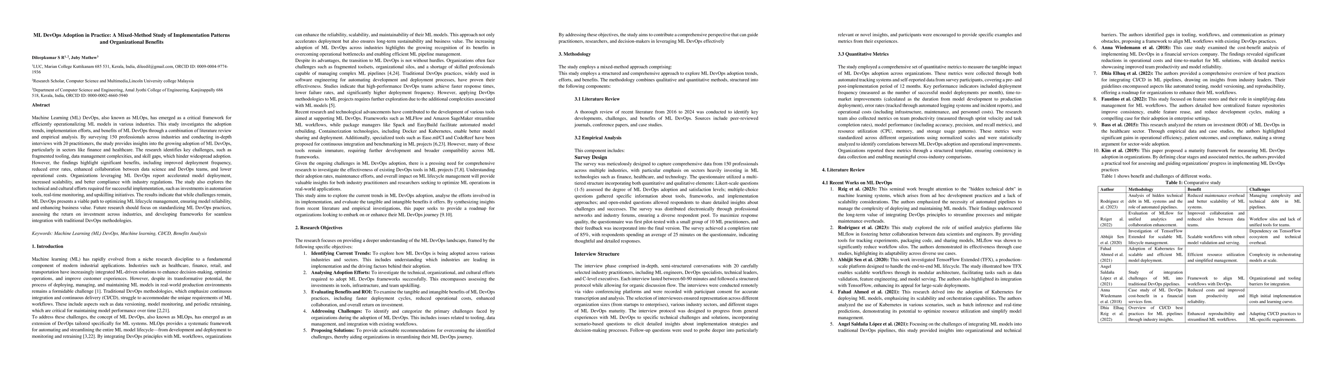 Thumbnail for ML DevOps Adoption in Practice: A Mixed-Method Study of Implementation
  Patterns and Organizational Benefits