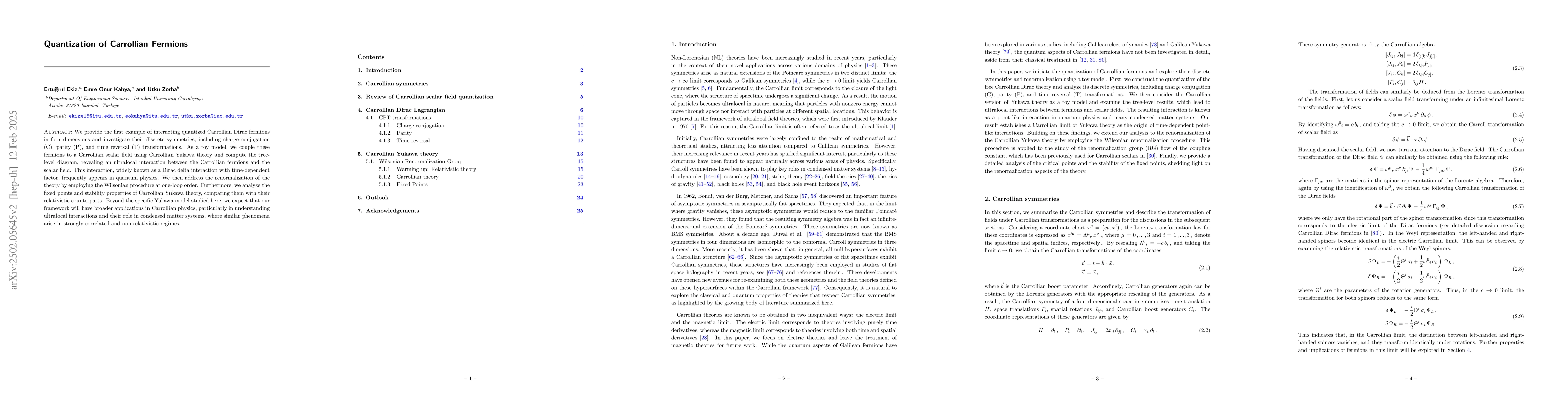 Thumbnail for Quantization of Carrollian Fermions