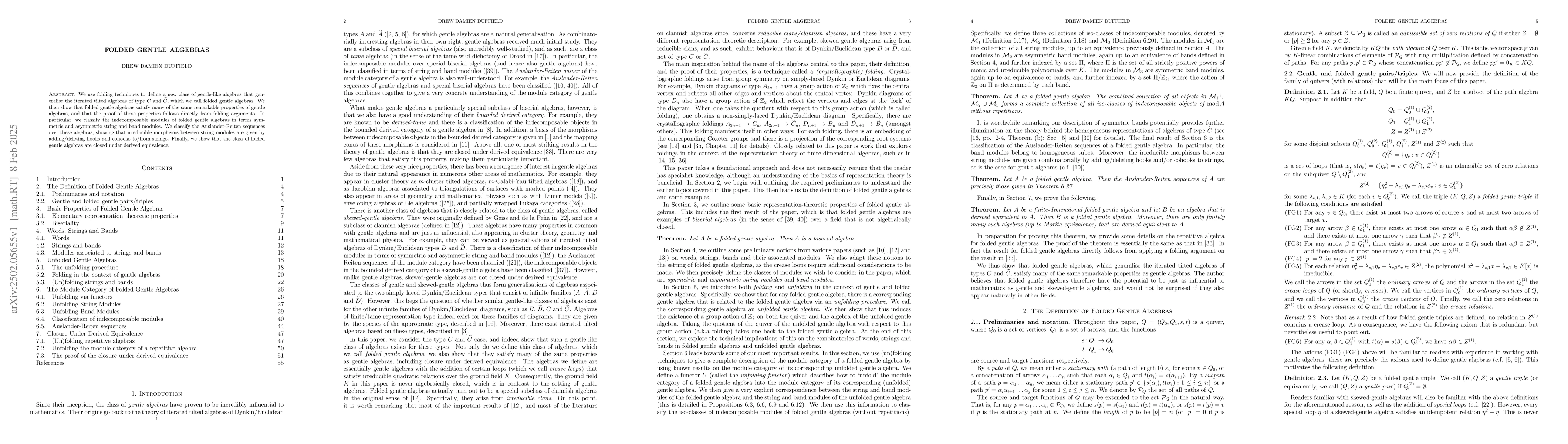 Thumbnail for Folded Gentle Algebras