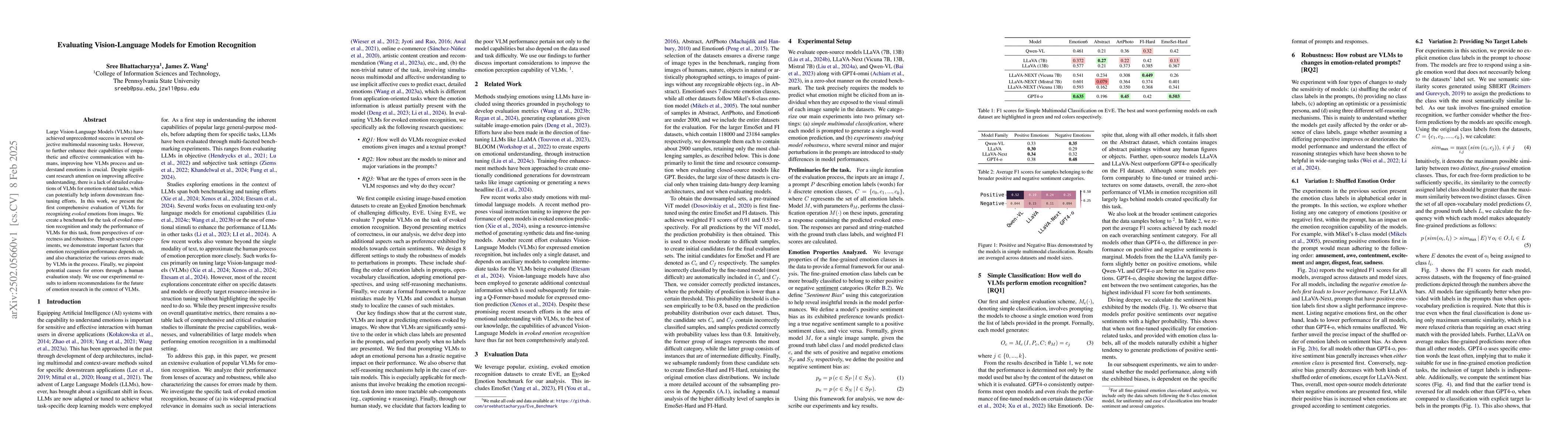 Thumbnail for Evaluating Vision-Language Models for Emotion Recognition