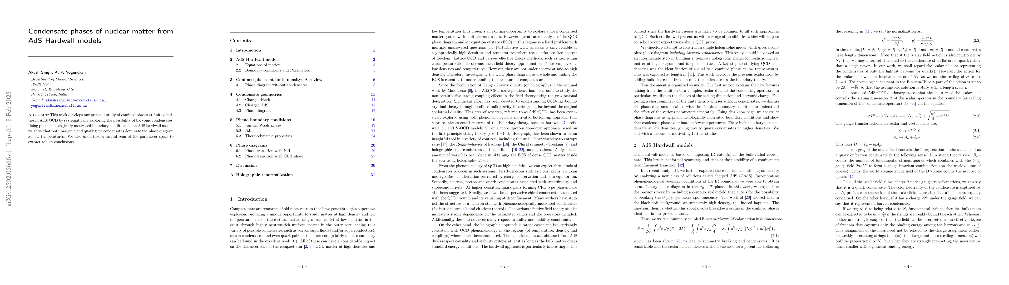 Thumbnail for Condensate phases of nuclear matter from AdS Hardwall models