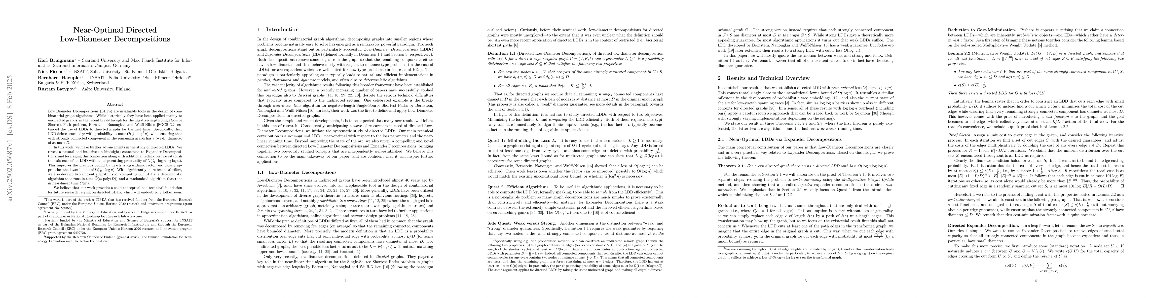 Thumbnail for Near-Optimal Directed Low-Diameter Decompositions