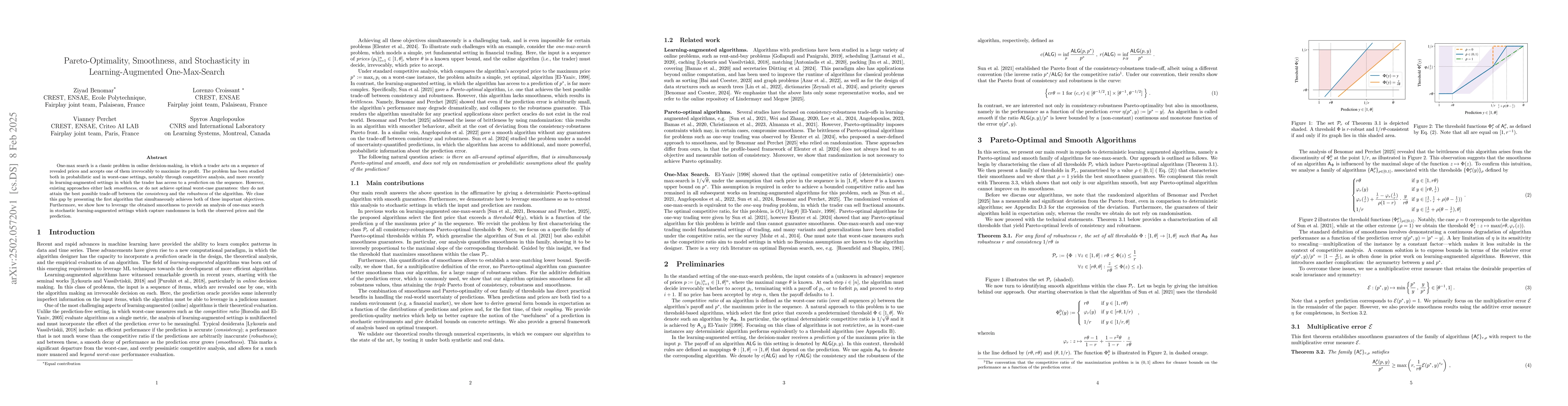 Thumbnail for Pareto-Optimality, Smoothness, and Stochasticity in Learning-Augmented
  One-Max-Search