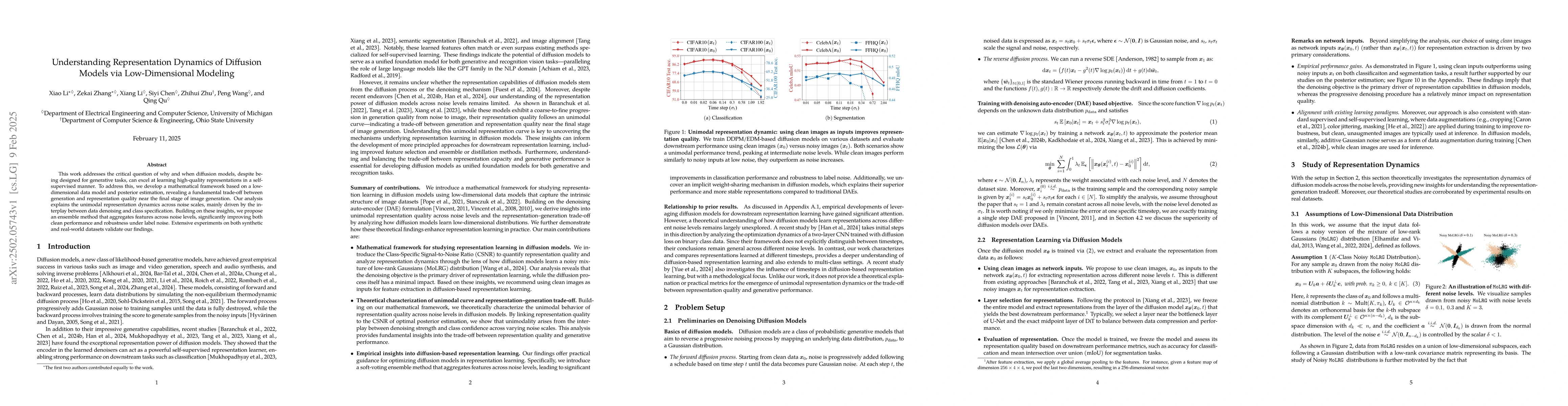 Thumbnail for Understanding Representation Dynamics of Diffusion Models via
  Low-Dimensional Modeling