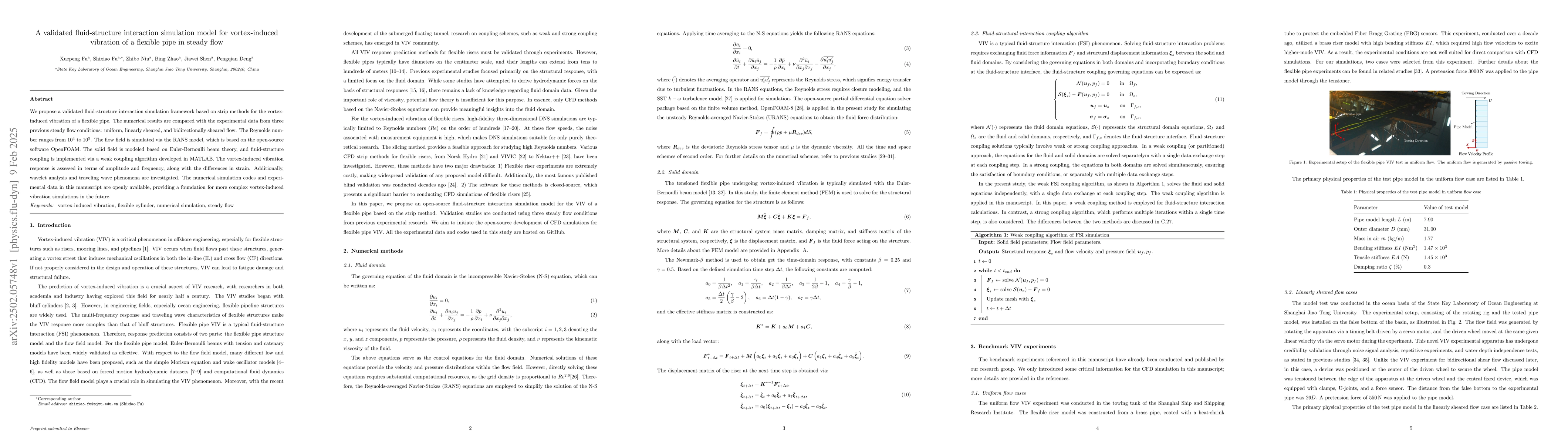 Thumbnail for A validated fluid-structure interaction simulation model for
  vortex-induced vibration of a flexible pipe in steady flow