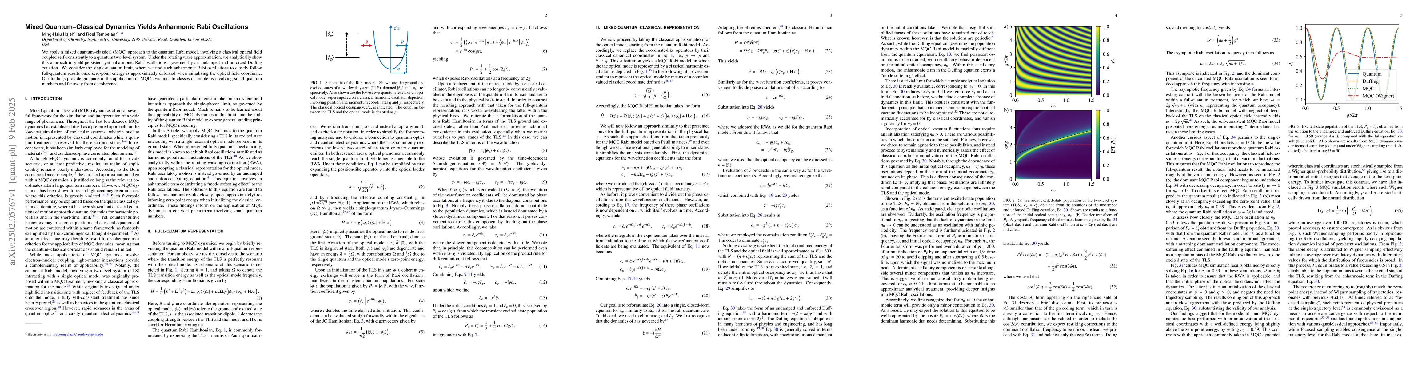 Thumbnail for Mixed Quantum-Classical Dynamics Yields Anharmonic Rabi Oscillations