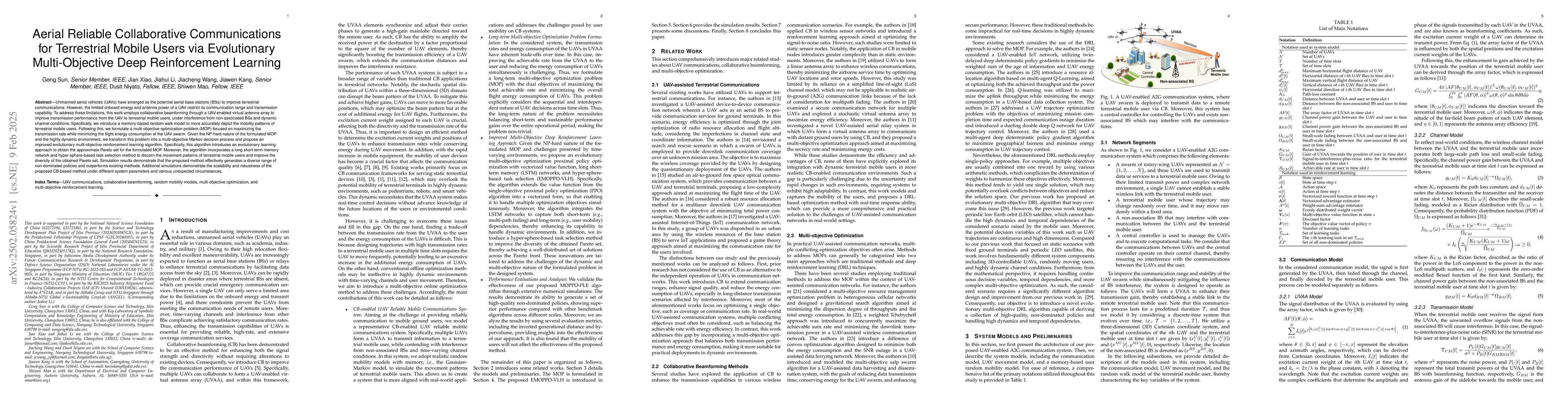 Thumbnail for Aerial Reliable Collaborative Communications for Terrestrial Mobile
  Users via Evolutionary Multi-Objective Deep Reinforcement Learning