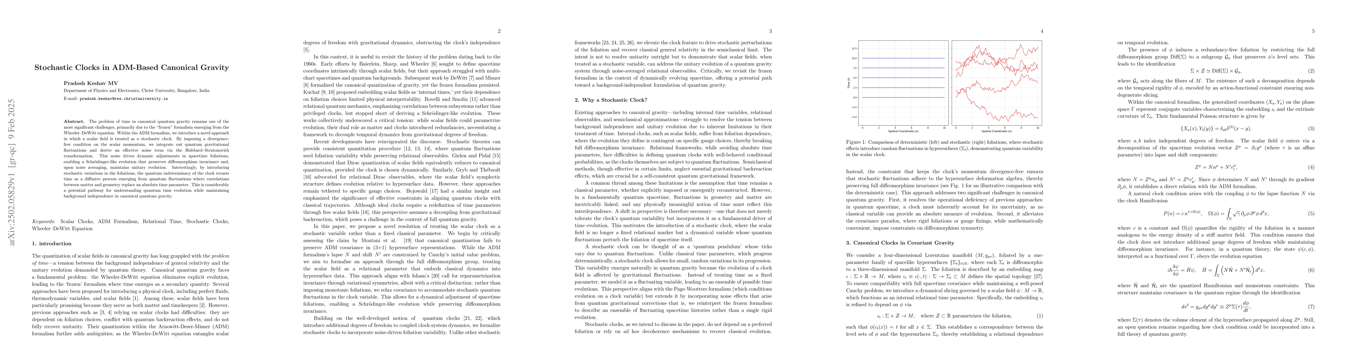 Thumbnail for Stochastic Clocks in ADM-Based Canonical Gravity