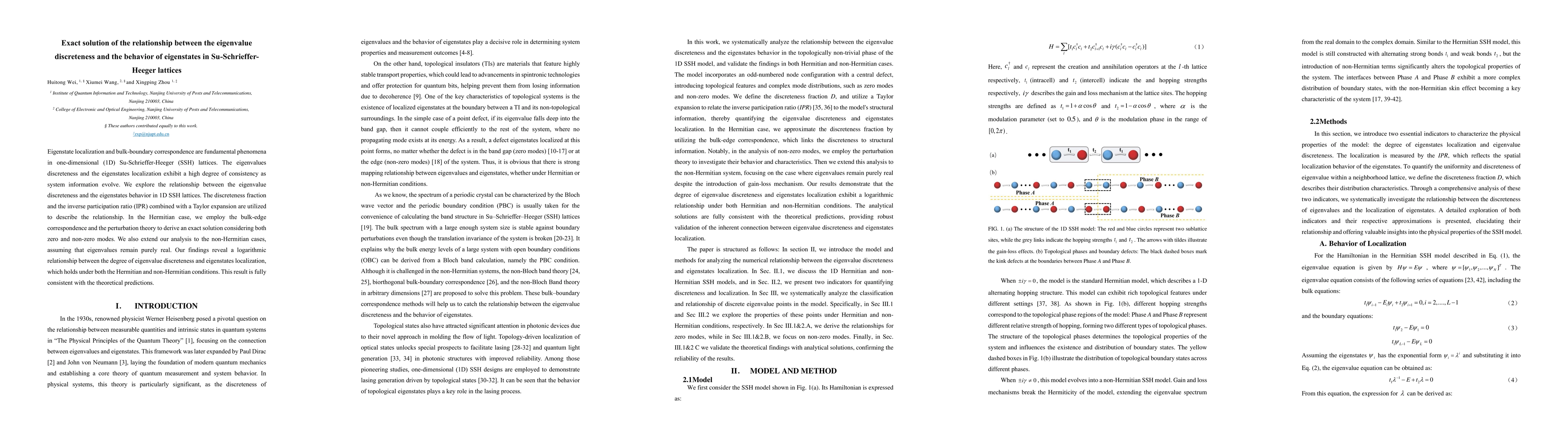 Thumbnail for Exact solution of the relationship between the eigenvalue discreteness
  and the behavior of eigenstates in Su-Schrieffer-Heeger lattices