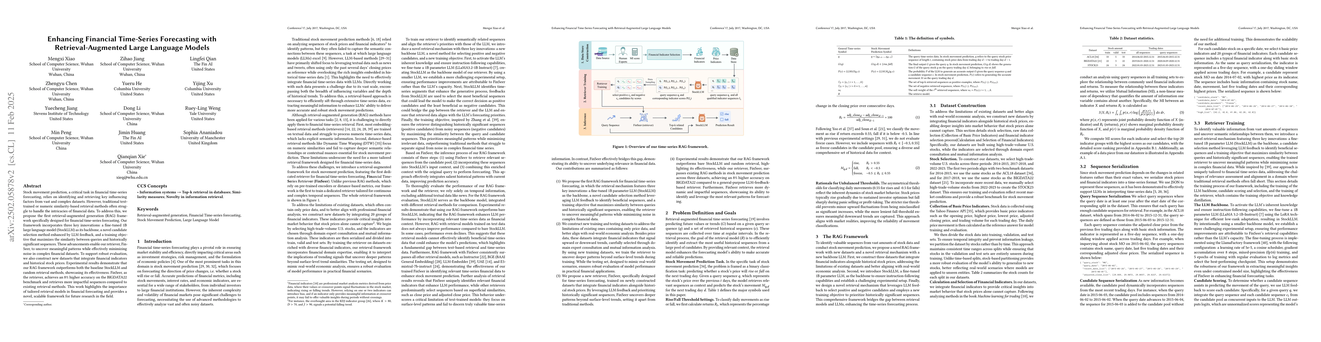 Thumbnail for Enhancing Financial Time-Series Forecasting with Retrieval-Augmented
  Large Language Models