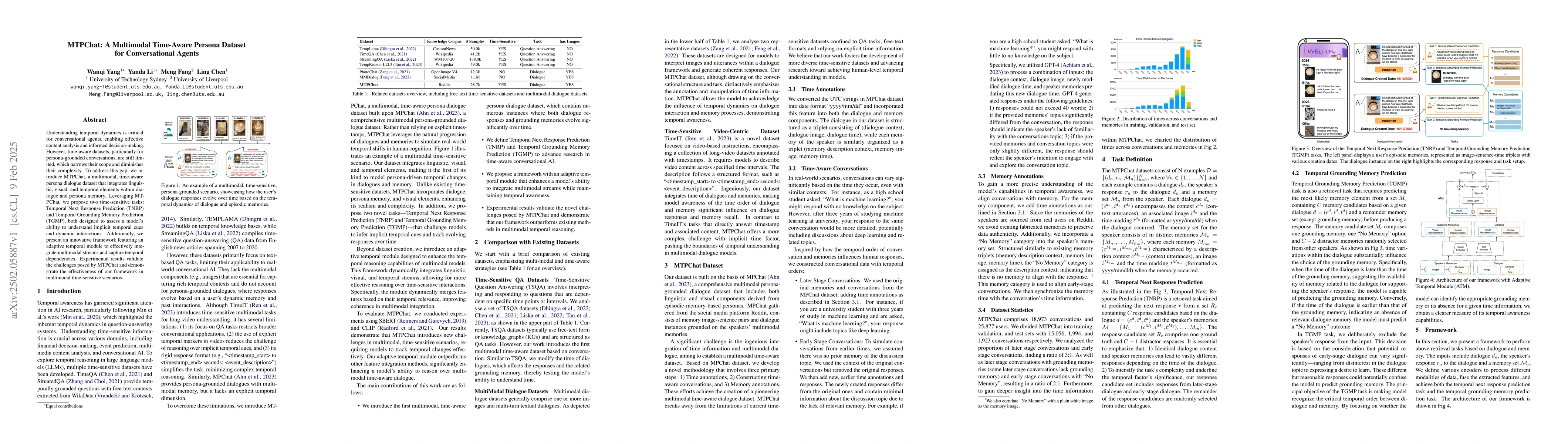 Thumbnail for MTPChat: A Multimodal Time-Aware Persona Dataset for Conversational
  Agents