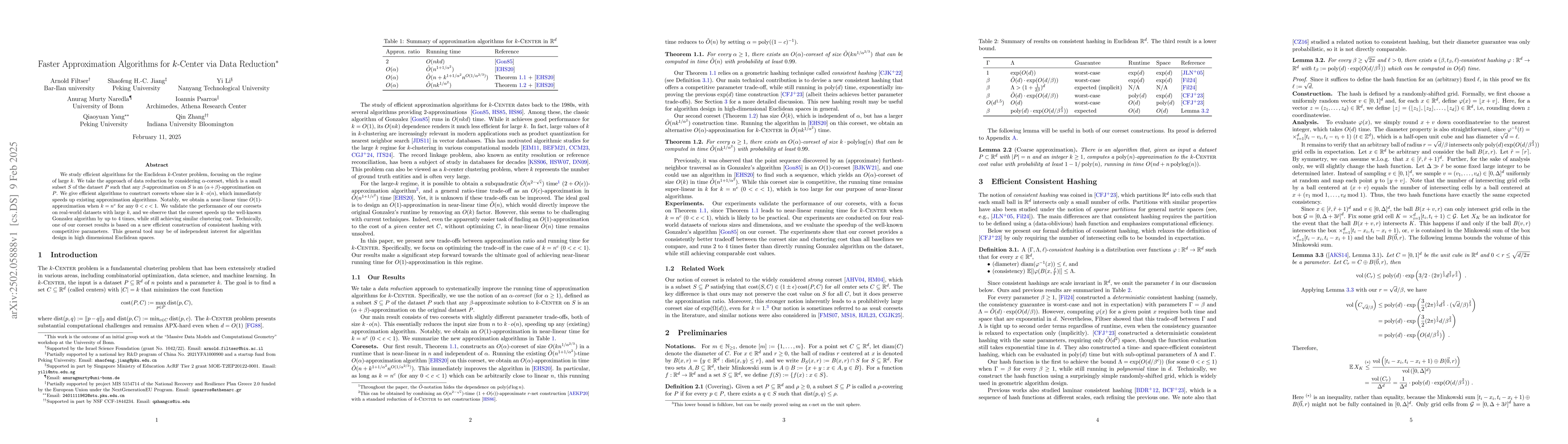 Thumbnail for Faster Approximation Algorithms for k-Center via Data Reduction