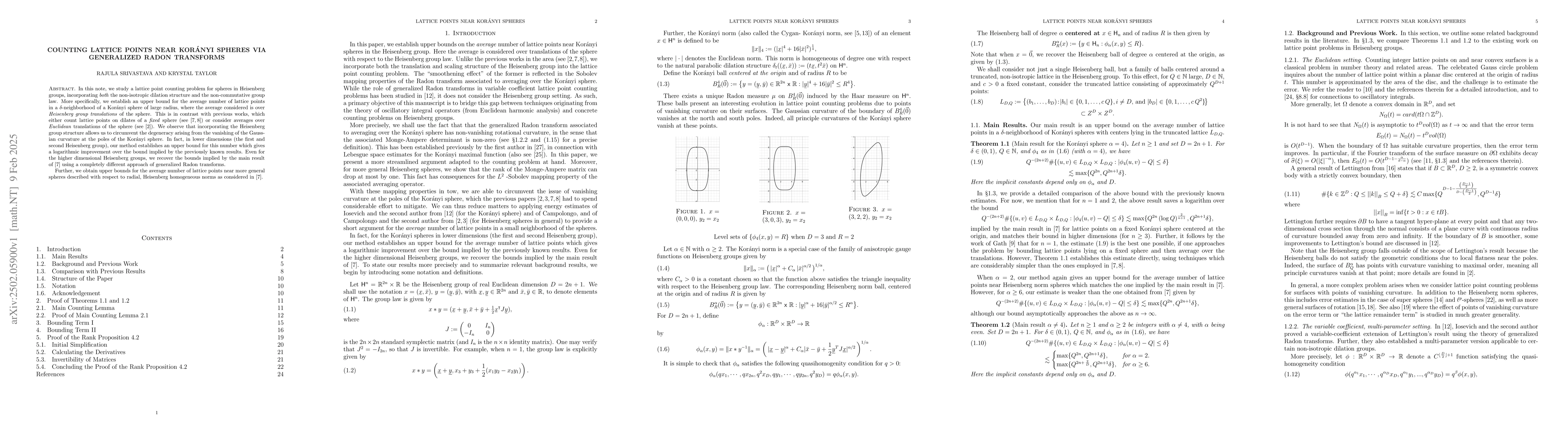 Thumbnail for Counting Lattice Points near Korányi Spheres via Generalized Radon
  Transforms