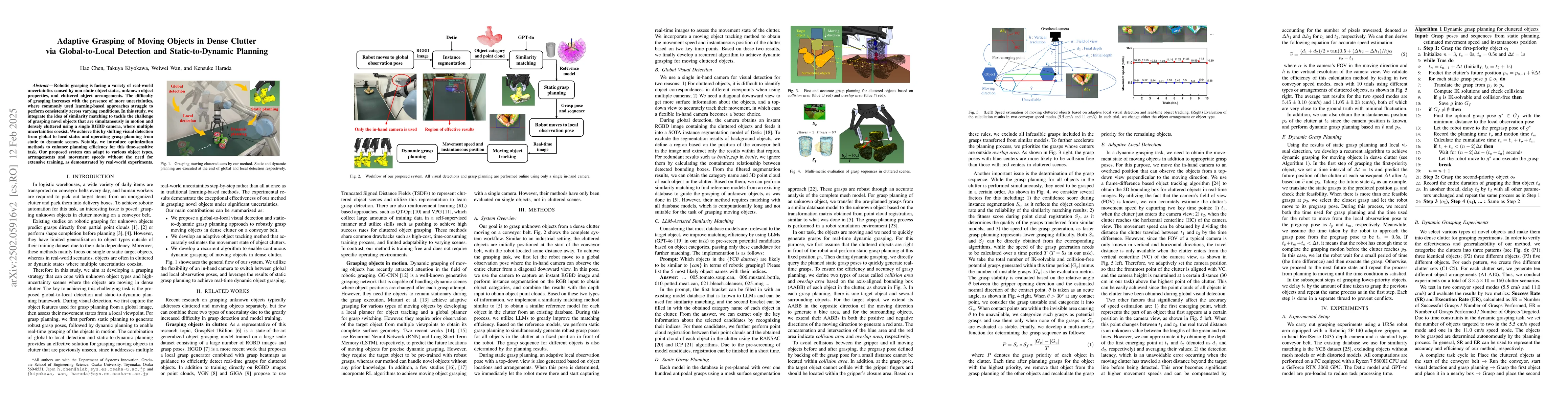 Thumbnail for Adaptive Grasping of Moving Objects in Dense Clutter via Global-to-Local
  Detection and Static-to-Dynamic Planning