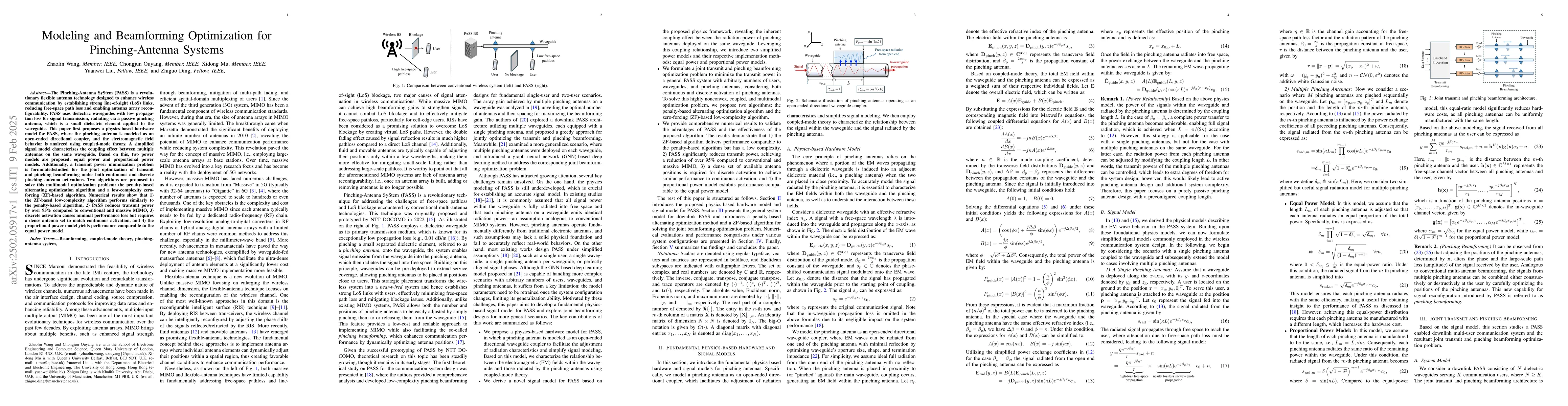 Thumbnail for Modeling and Beamforming Optimization for Pinching-Antenna Systems
