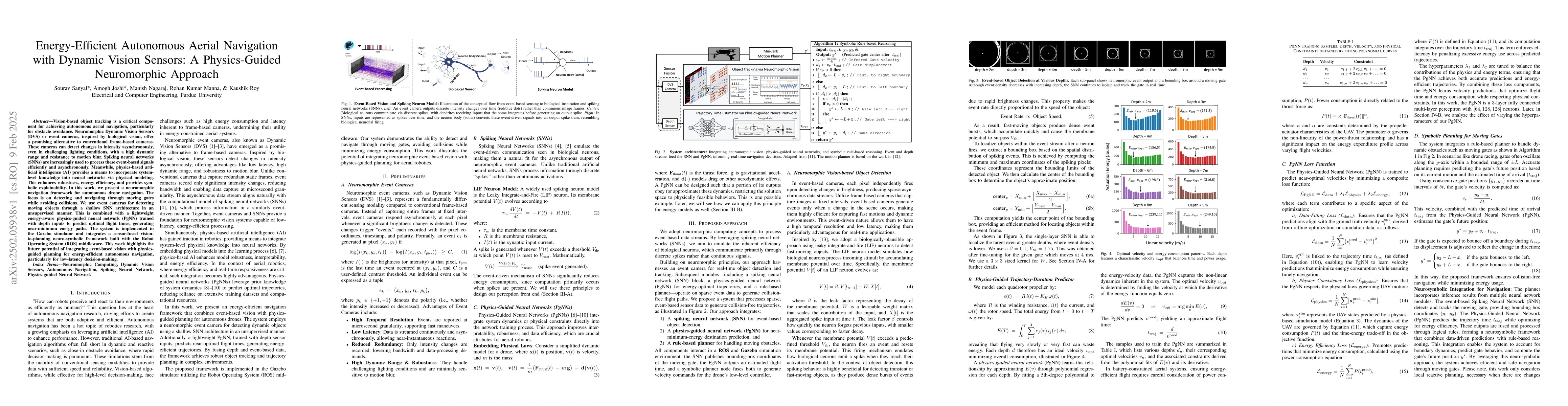 Thumbnail for Energy-Efficient Autonomous Aerial Navigation with Dynamic Vision
  Sensors: A Physics-Guided Neuromorphic Approach
