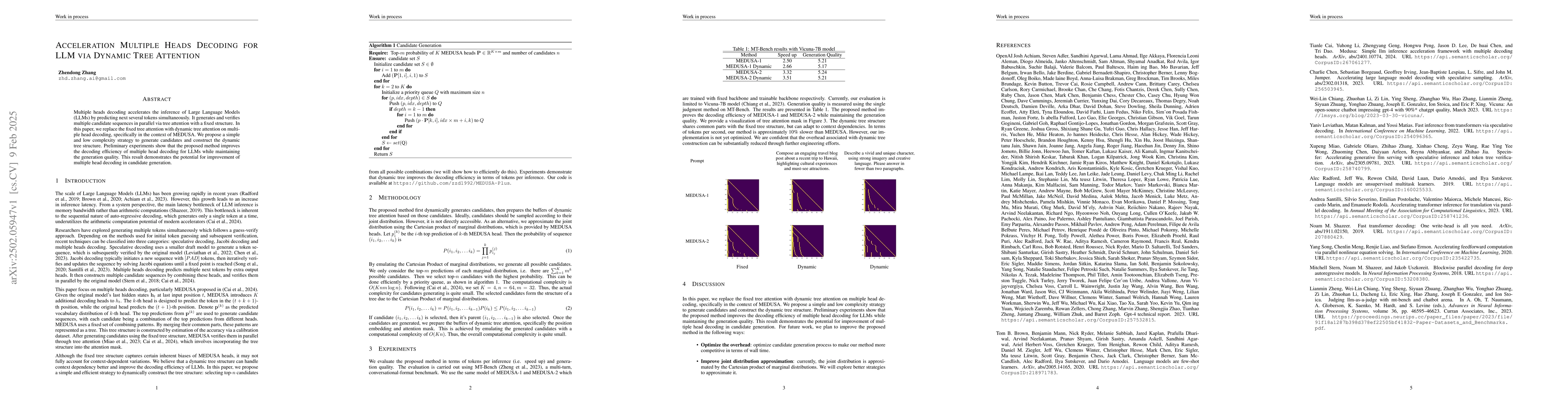 Thumbnail for Acceleration Multiple Heads Decoding for LLM via Dynamic Tree Attention