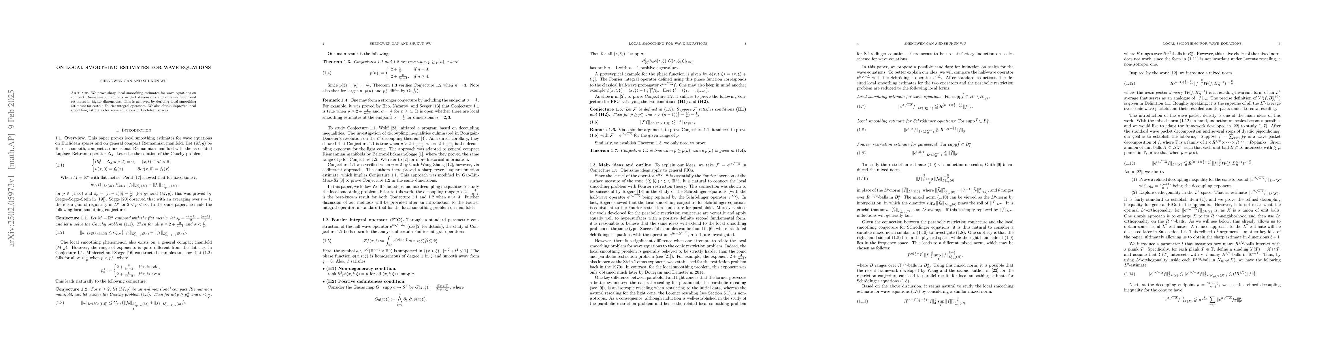 Thumbnail for On local smoothing estimates for wave equations