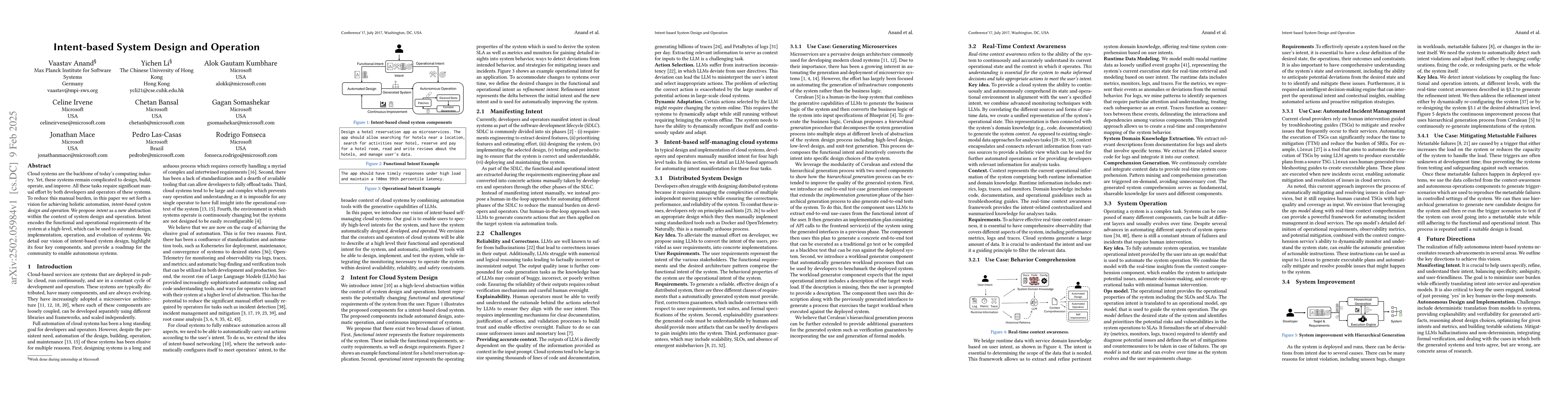 Thumbnail for Intent-based System Design and Operation
