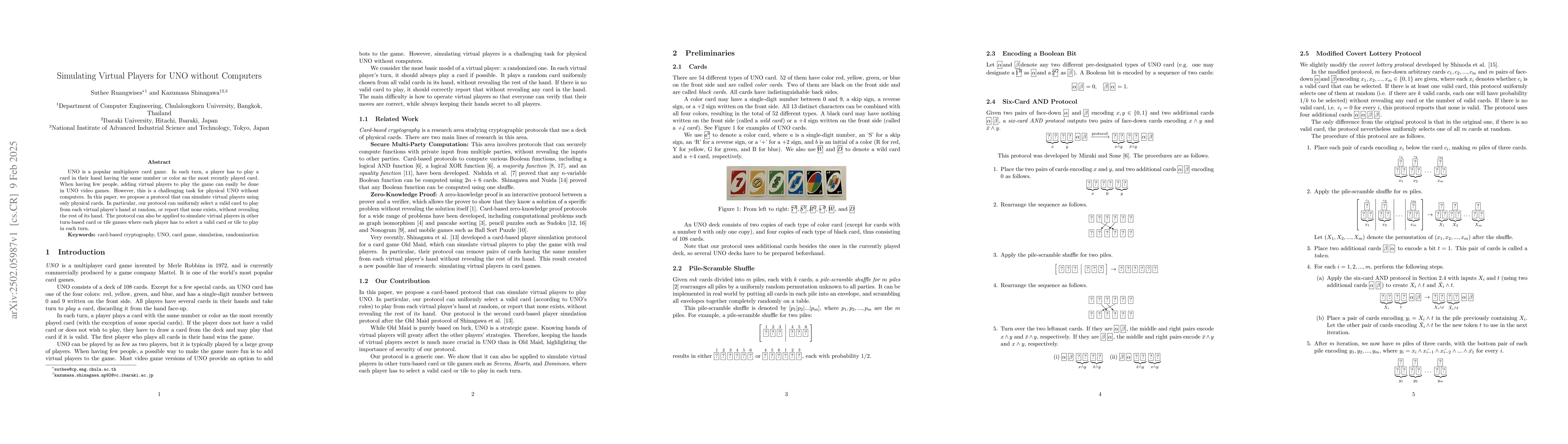 Thumbnail for Simulating Virtual Players for UNO without Computers