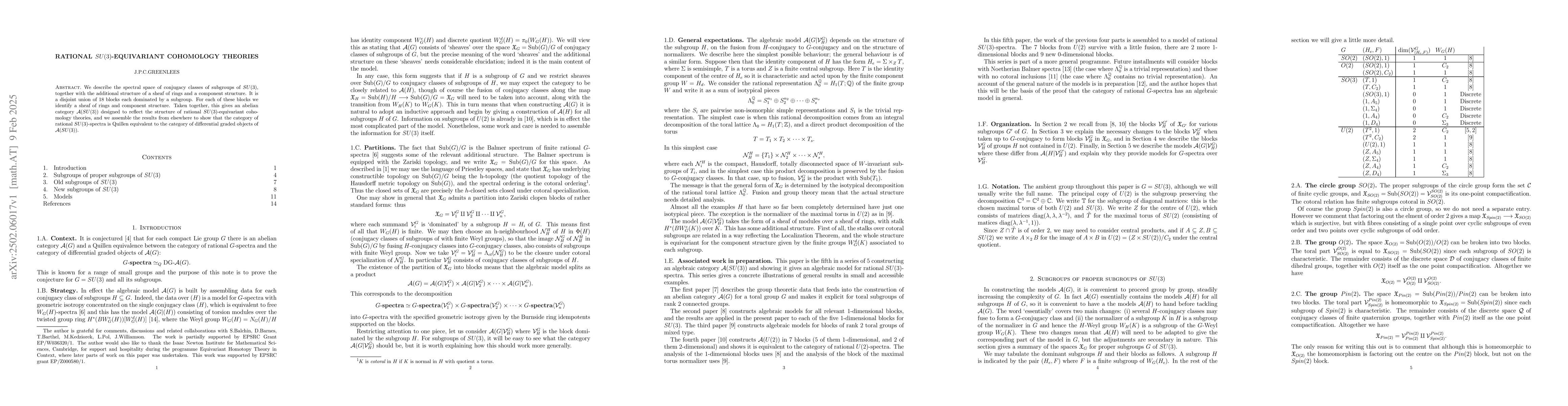 Thumbnail for Rational SU(3)-equivariant cohomology theories