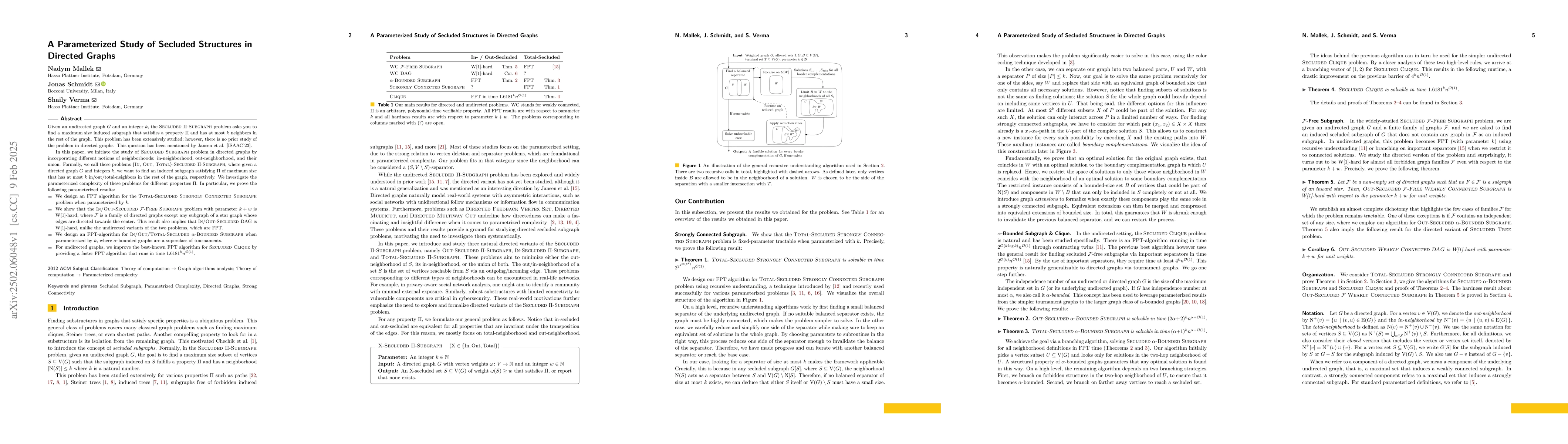 Thumbnail for A Parameterized Study of Secluded Structures in Directed Graphs