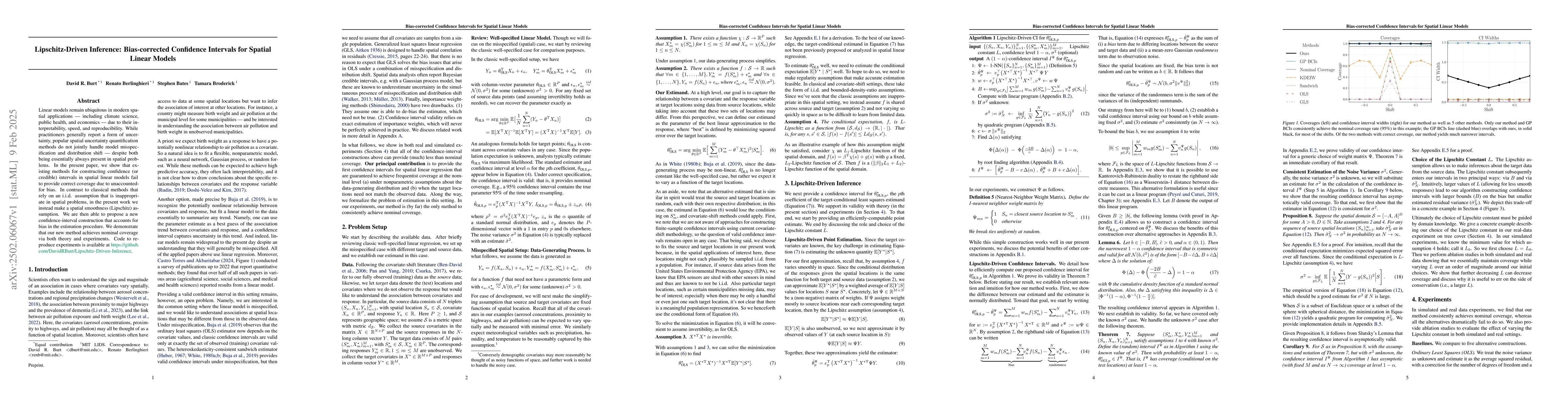 Thumbnail for Lipschitz-Driven Inference: Bias-corrected Confidence Intervals for
  Spatial Linear Models