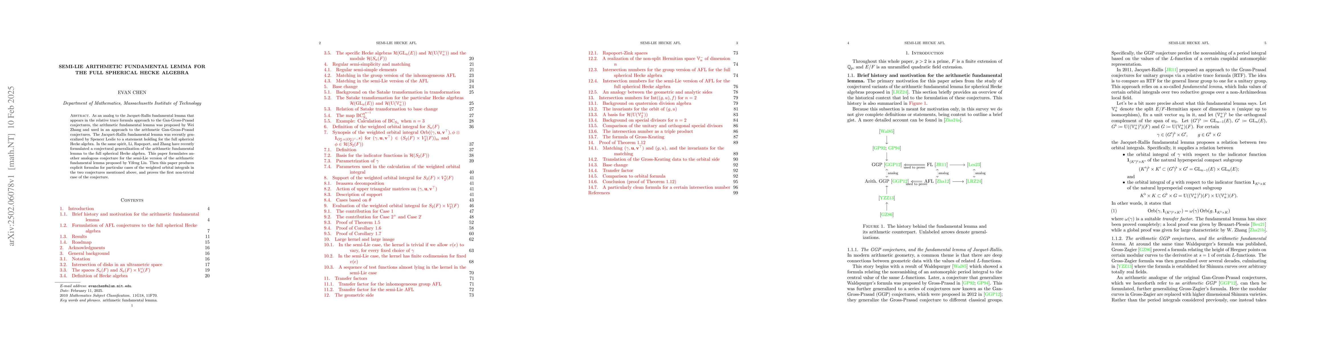 Thumbnail for Semi-Lie arithmetic fundamental lemma for the full spherical Hecke
  algebra