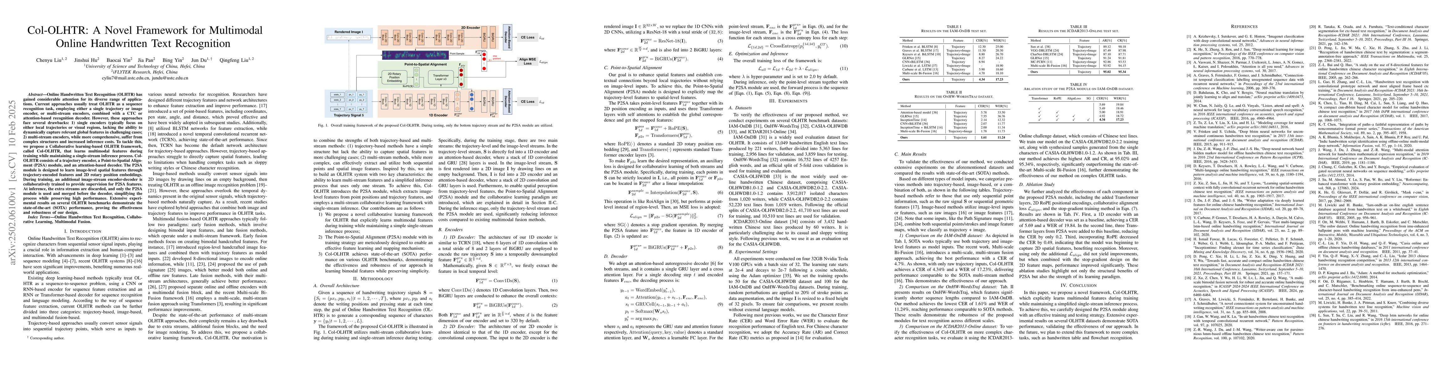 Thumbnail for Col-OLHTR: A Novel Framework for Multimodal Online Handwritten Text
  Recognition
