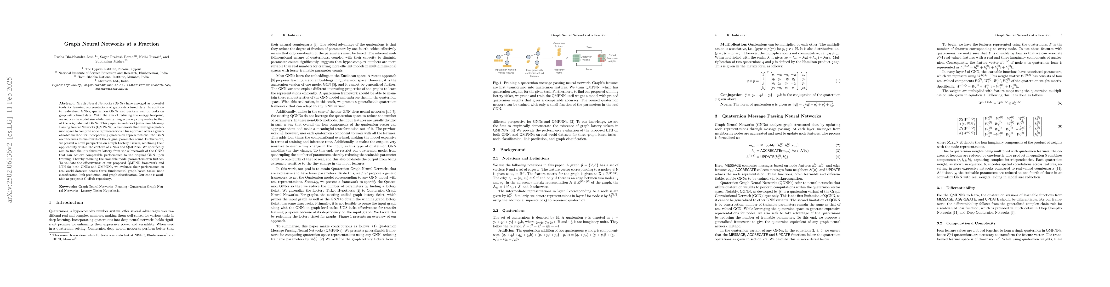 Thumbnail for Graph Neural Networks at a Fraction