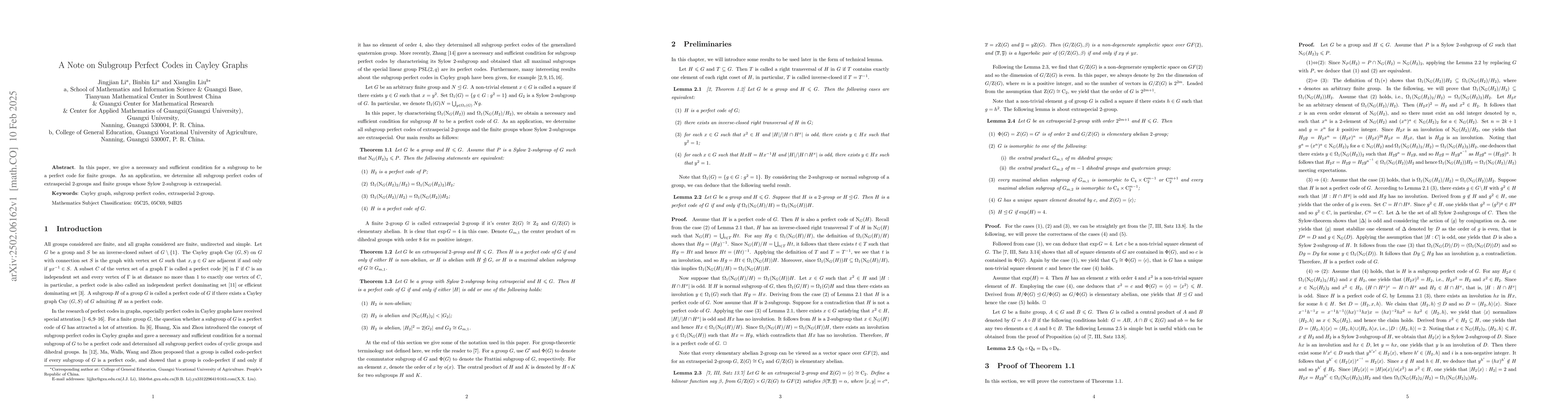 Thumbnail for A Note on Subgroup Perfect Codes in Cayley Graphs
