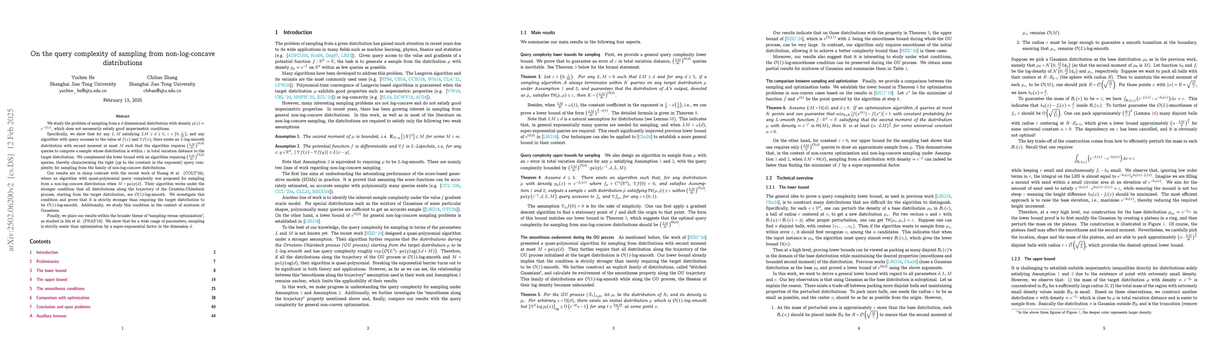 Thumbnail for On the query complexity of sampling from non-log-concave distributions