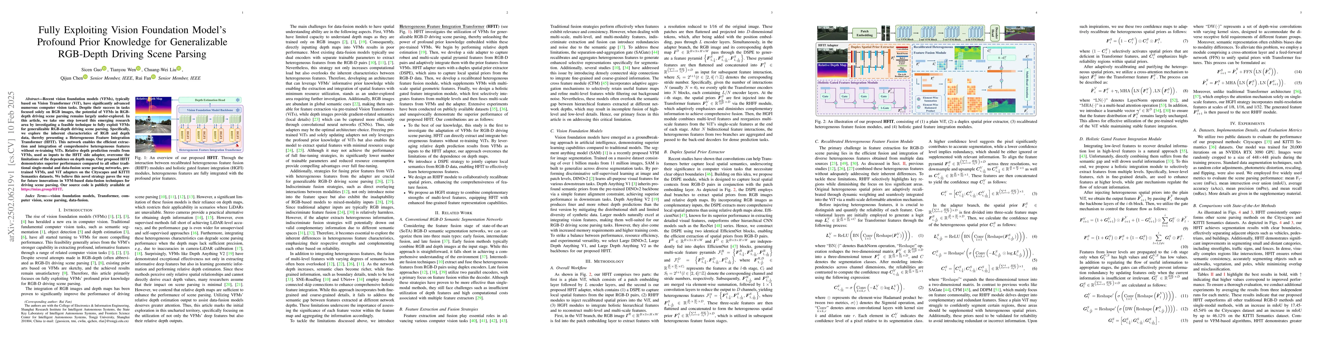 Thumbnail for Fully Exploiting Vision Foundation Model's Profound Prior Knowledge for
  Generalizable RGB-Depth Driving Scene Parsing