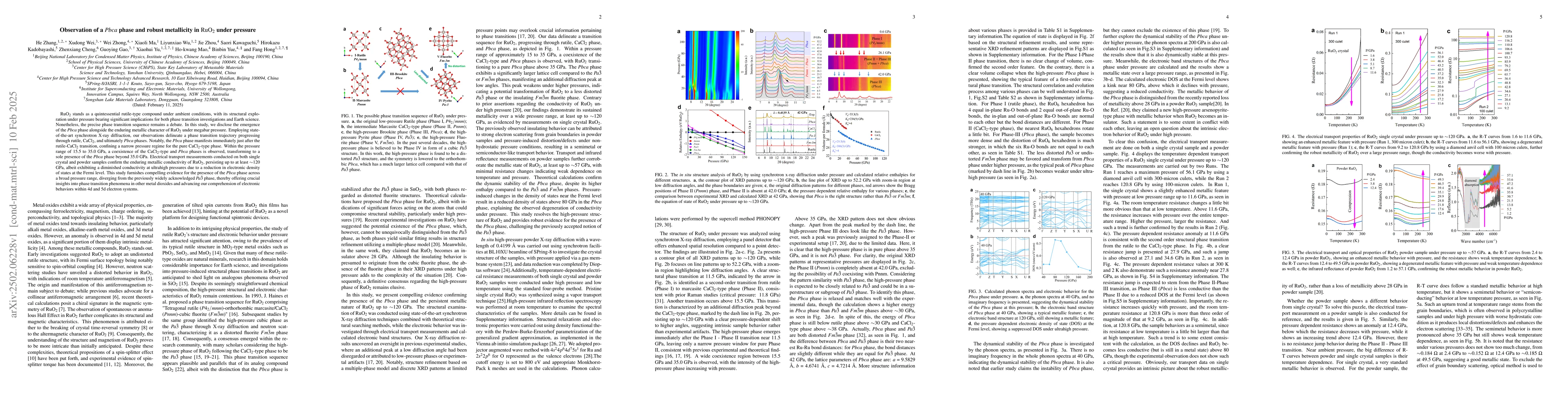 Thumbnail for Observation of a $Pbca$ phase and robust metallicity in $\rm{RuO_2}$
  under pressure