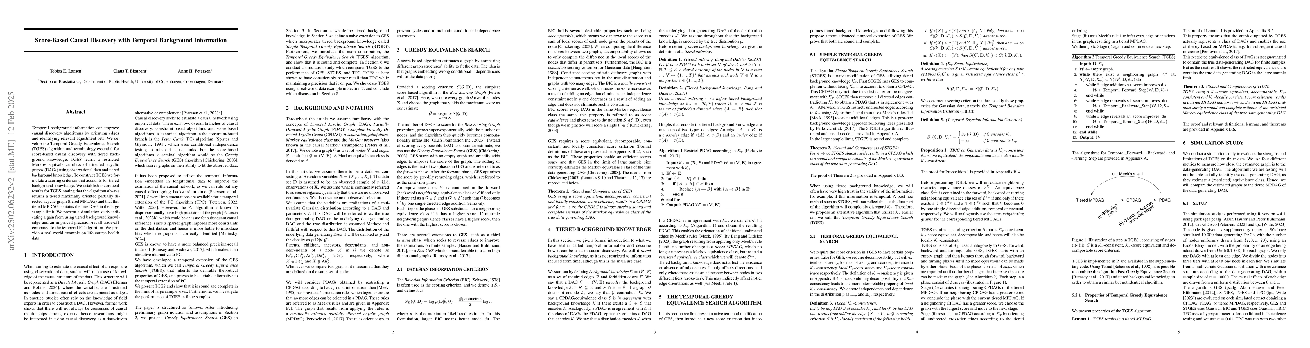 Thumbnail for Score-Based Causal Discovery with Temporal Background Information
