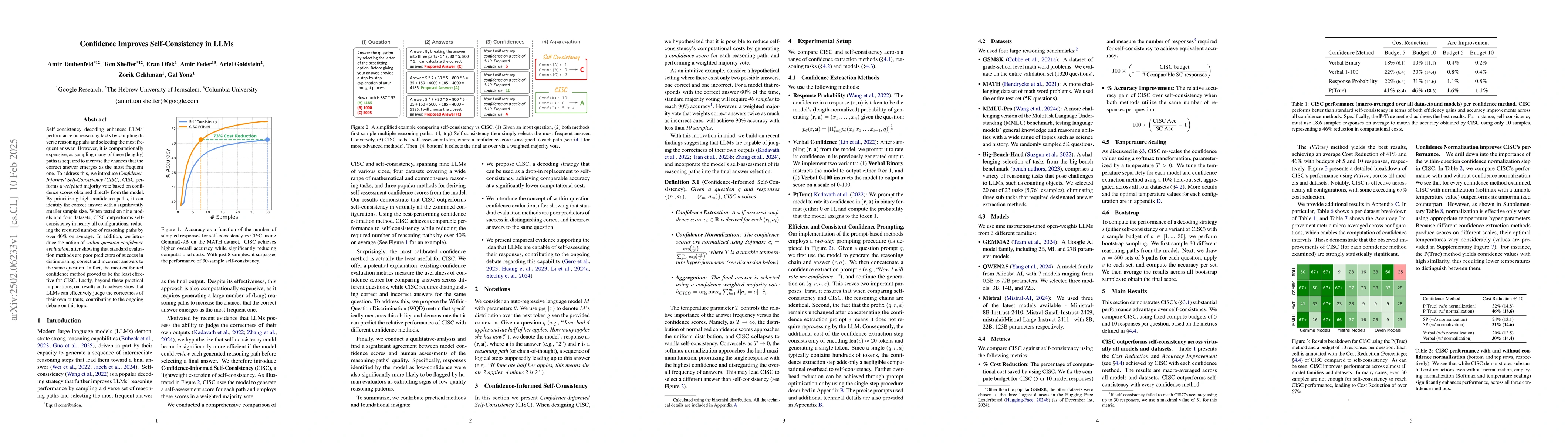 Thumbnail for Confidence Improves Self-Consistency in LLMs