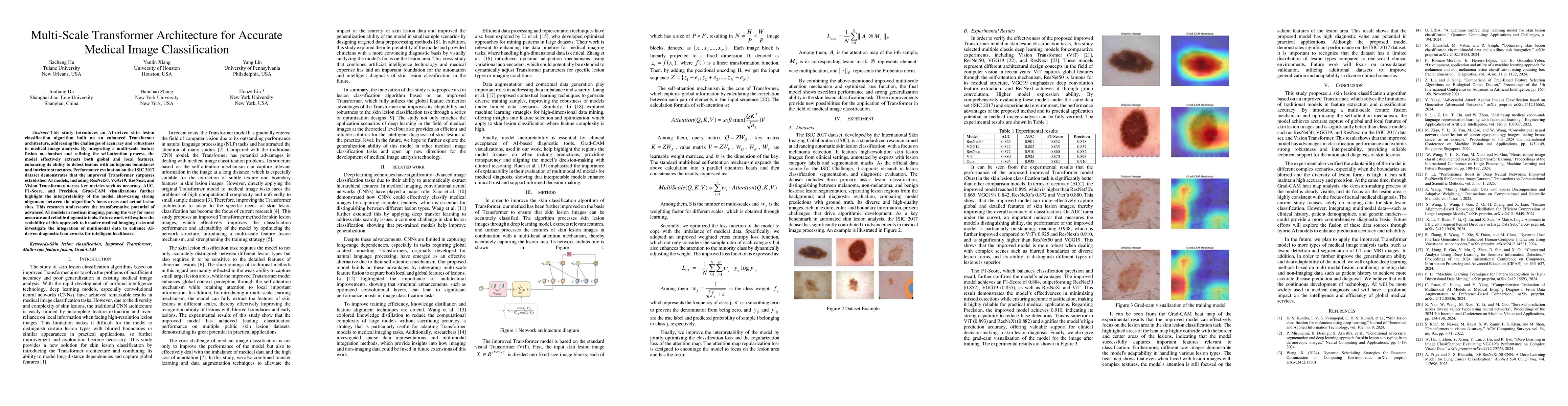 Thumbnail for Multi-Scale Transformer Architecture for Accurate Medical Image
  Classification