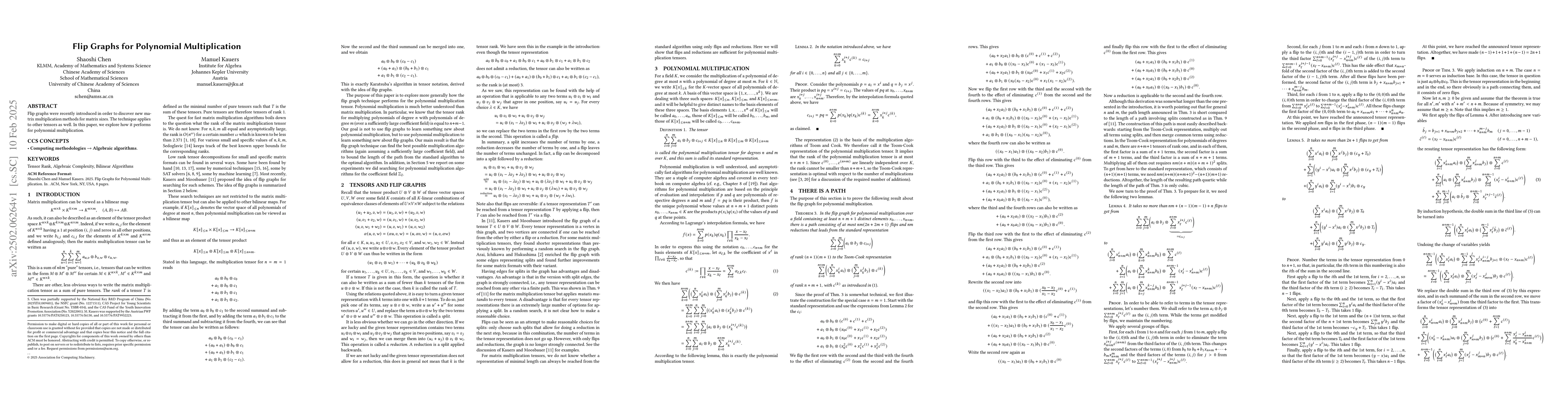 Thumbnail for Flip Graphs for Polynomial Multiplication